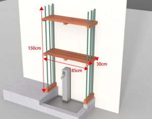 MODO-DIYシミュレーション：鉢置き棚