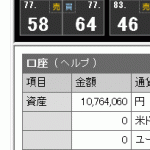 久々に、バーチャルFXもデータ取りしてみる。只今10,724,060円・・・バーチャルFXコンテスト　ゴールド杯
