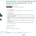 Amazon.comからの購入で日本のアマゾンよりも安く購入：Estwing E3-22P ロックピックハンマー