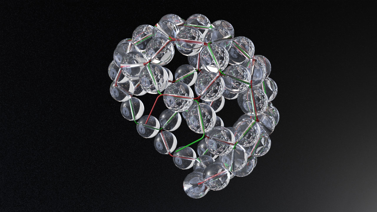 写真で見る神聖幾何学 バッキーボール フラーレン水晶（正32面体）の